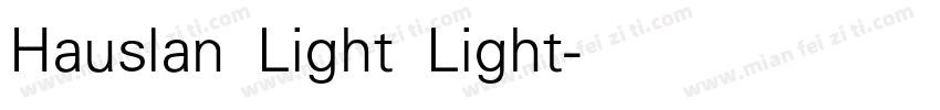 Hauslan Light Light字体转换
